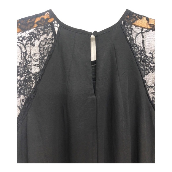 NWT Everly Black Lace Long Sleeve Mini Swing Dress Size M - Picture 4 of 7